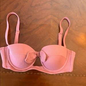 Shade & Shore baby pink bikini top, like new